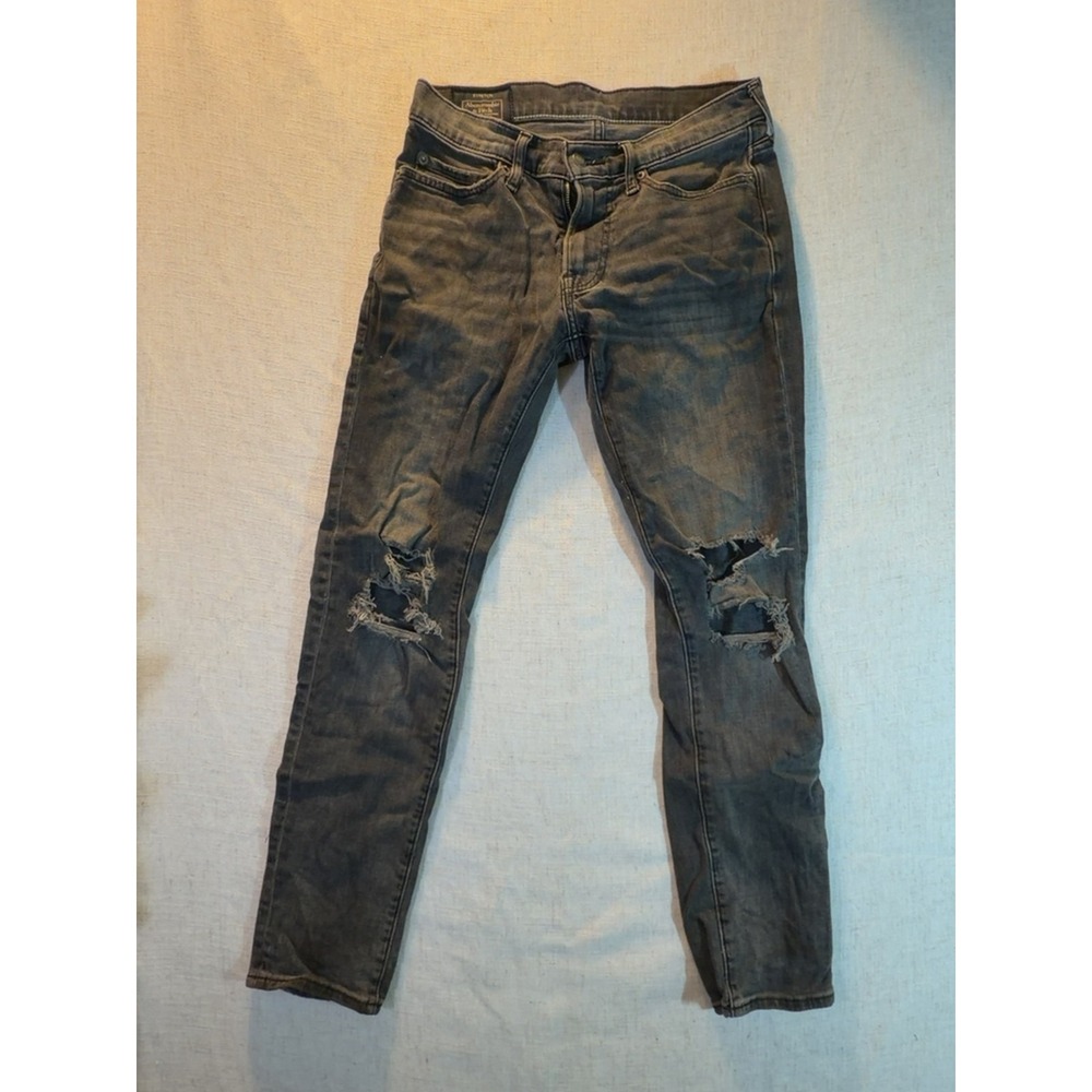 Abercrombie & Fitch Skinny Jeans Distressed Gray Women's Size 28
